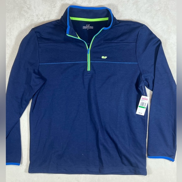 Vineyard Vines Other - NWT Men’s Large Vineyard Vines Navy Blue Quarter-Zip Sweater